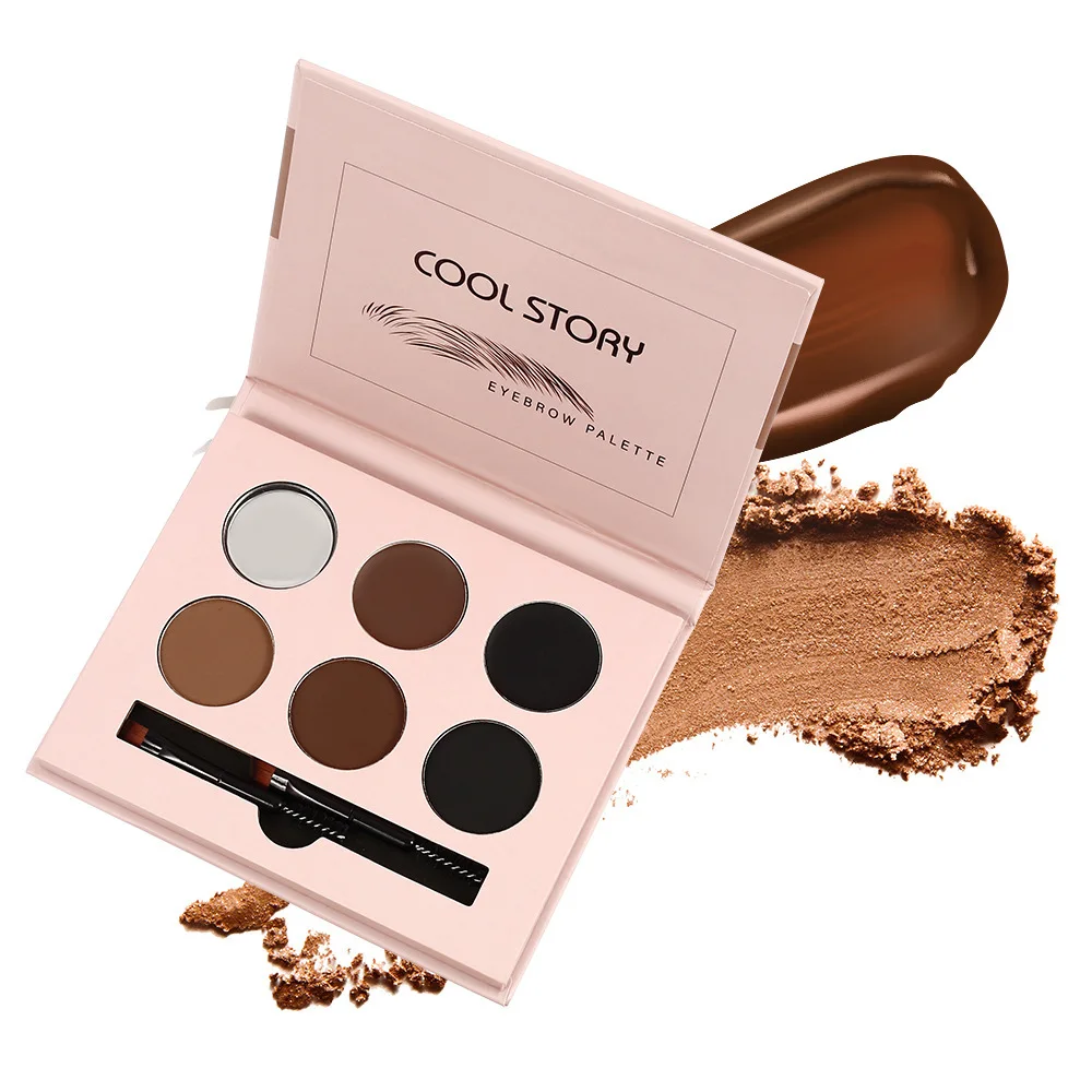 DJBS New waterproof and sweat proof eyebrow cream, multi-functional daily makeup dye eyebrow cream, makeup plate eyebrow powder.