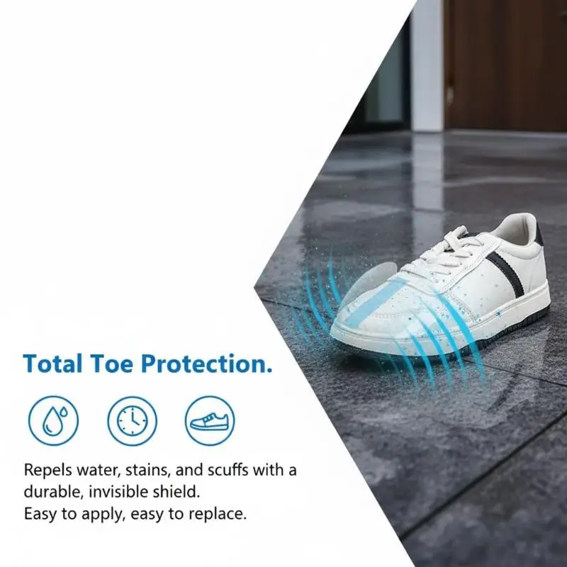 30/90Pcs Transparent Shoe Toe Protector Stickers, Waterproof Dirt Resistant Wear Resistant Shoe Head Clear Film Sticker