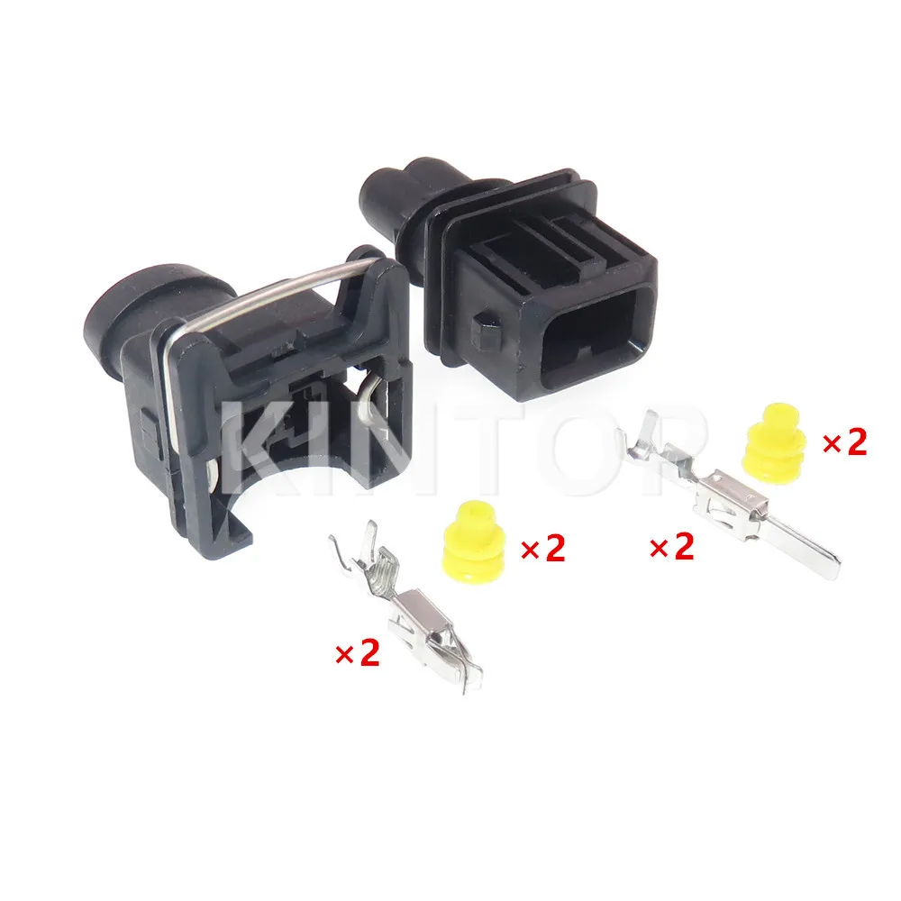 1 Set 2 Pins 106462-1 Auto Waterproof Male Plug Female Connector 827551-3 828657-3 AC Assembly Car Fuel Injector Electric Socket - Detail 1