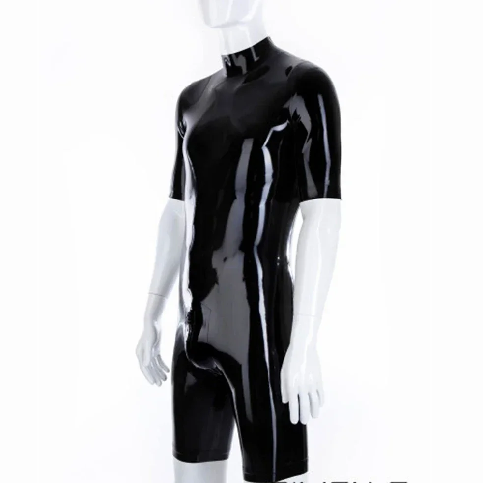 

Latex Men Panties shorts With Crotch Rubber Shorts fetish wear latex costume fetish Zipper Underwear bodysuit