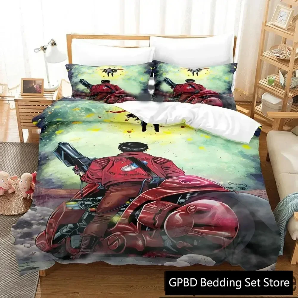 

3D Print Akira Anime Bedding Set Double Twin King Duvet Cover Comforter Pillowcase Boys Girls Adults Bedroom