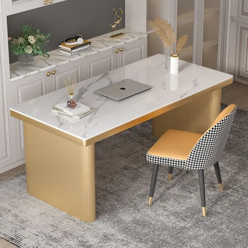 Nordic simple wind rock slab desk rectangular with drawers custom bedside writing desk computer desk