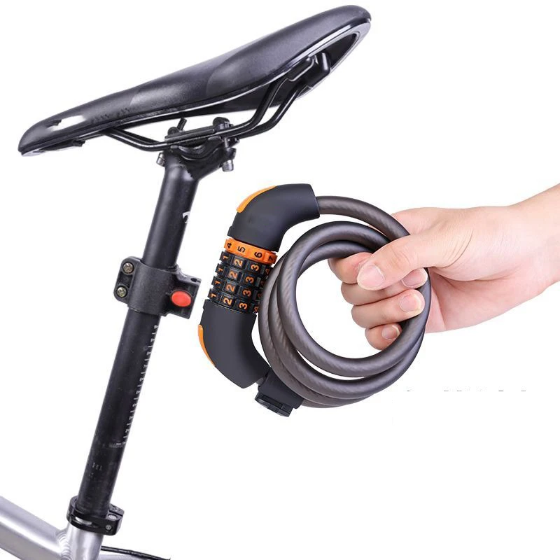 5-speed password lock Bicycle and electric bike anti-theft lock kirsite Keyless locking Bold, lightweight and pressure resistant