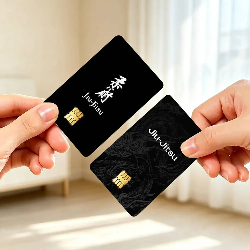 B-BJJ Brazilian Jiu Jitsu Credit Card HD Stickers Small Chip Waterproof Sticker Game Card Decal Gift
