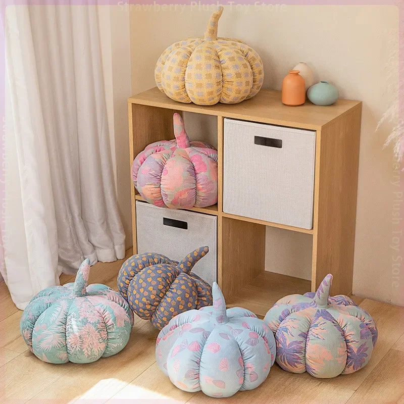 New Halloween Decor Colorful Pumpkin Plush Toys Soft Stuffed Plant Plushie Throw Pillow Sofa Chair Cushion For Girls Xmas Gifts