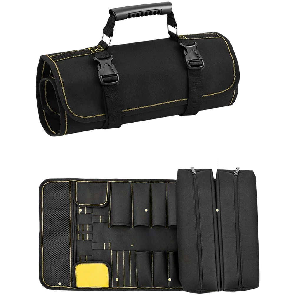 For Daily Wear And Tear Canvas Tool Organizer Portable Tool Storage Reinforced Double Stitching Elastic Strap Holders