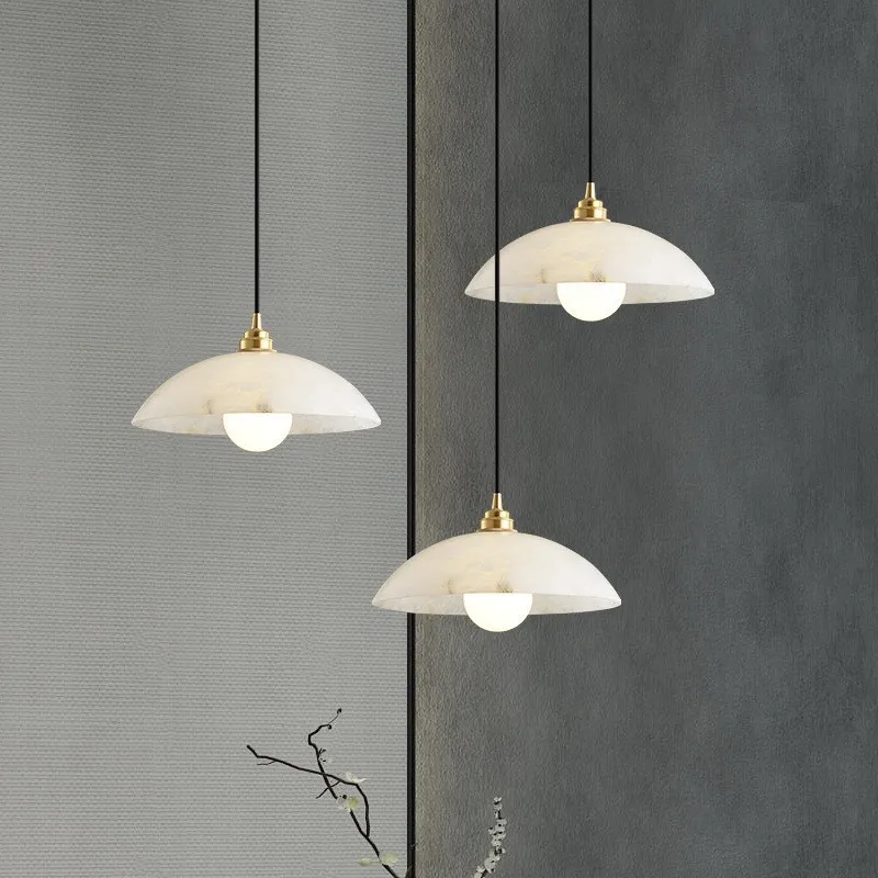 

Modern Brass Semicircular Glass Chandelier Nordic Simple Bed and Bed Bedroom Hallway Balcony Bar Dining Room Light