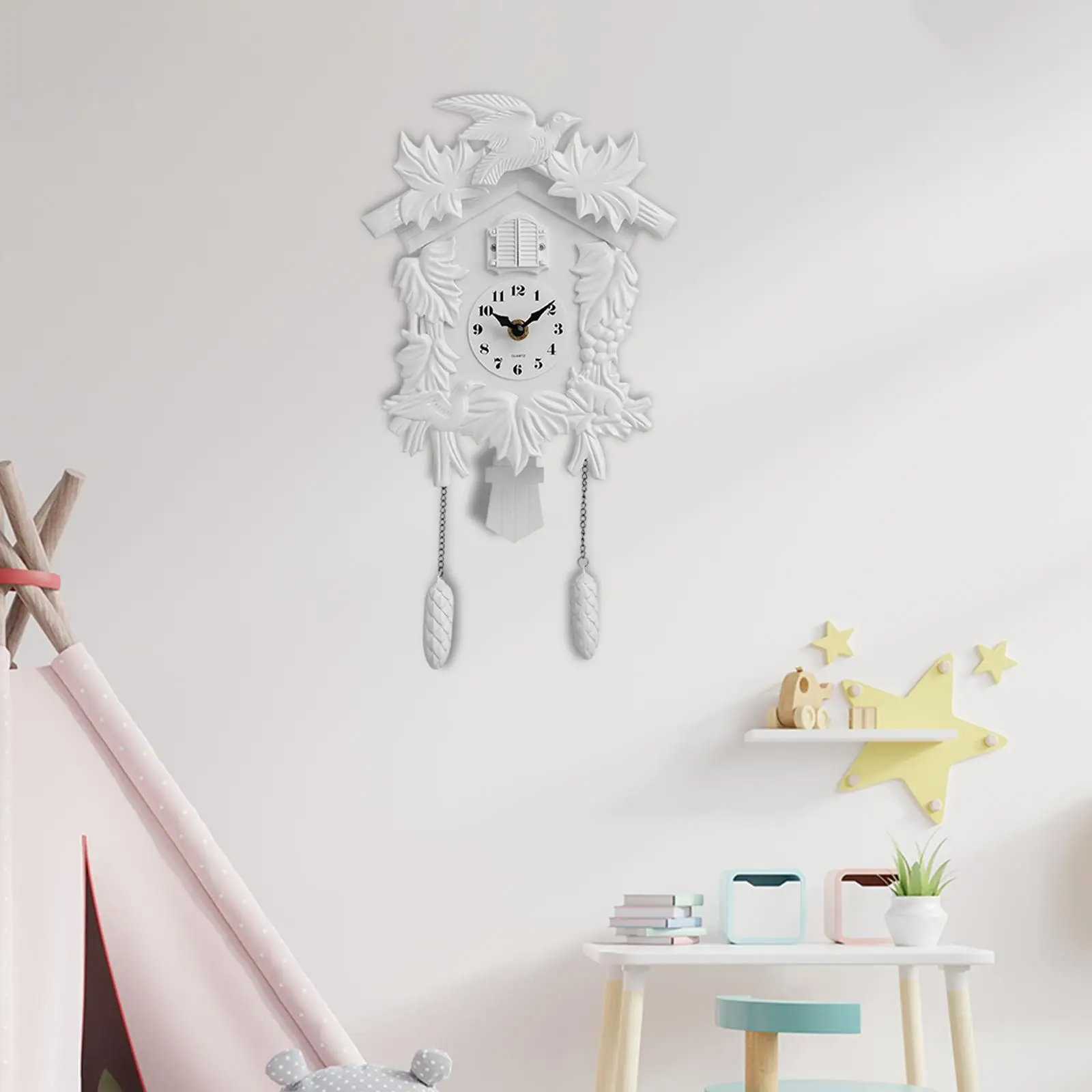 Cuckoos Clock Gifts No Ticking Lightweight Ornament Wall Decoration Accessory for Farmhouse Classroom School DEN Cafe Bar