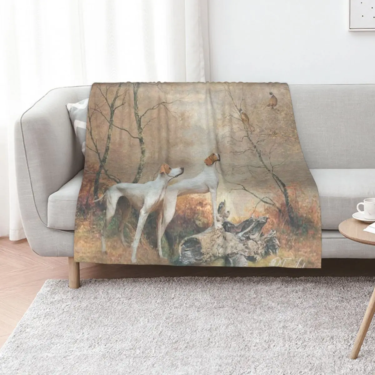 

English Pointer is hunting the Pheasants Throw Blanket Luxury Throw Fashion Sofas Shaggy Luxury St Blankets
