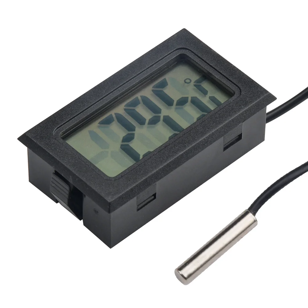 10 pz FY-10 LCD termometro digitale acquario auto bagno d'acqua Tester di temperatura rilevatore Monitor cavo sensore temperatura incorporato