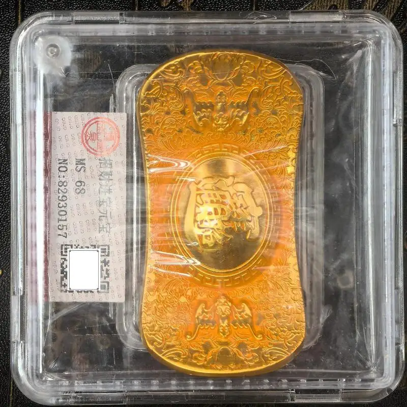 Zinc alloy fortune-bringing ingot relief metal ornament