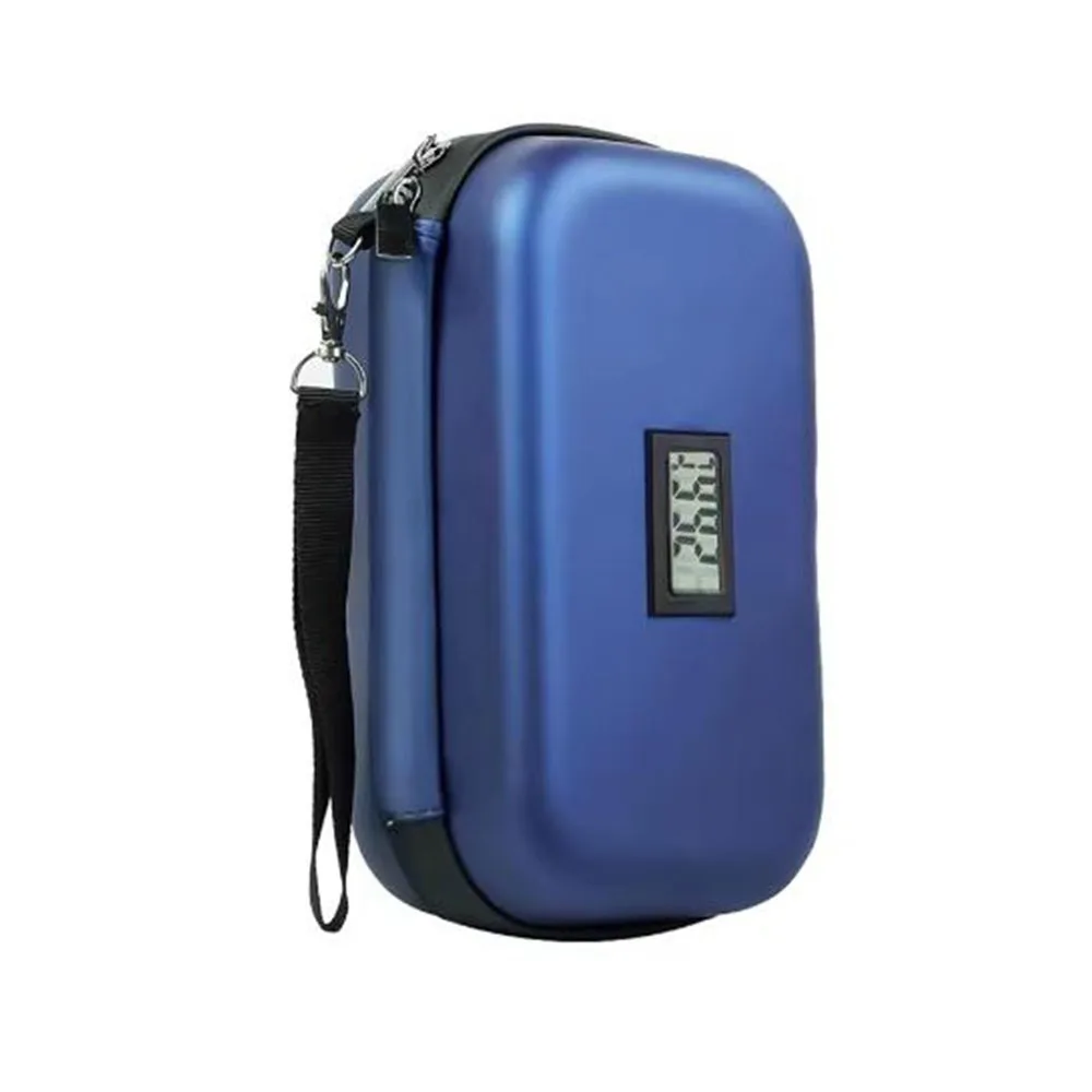 

EVA Insulin Medication Storage Bag Temperature Monitoring Heat Insulation Insulin Cooler Case Mini LED Display