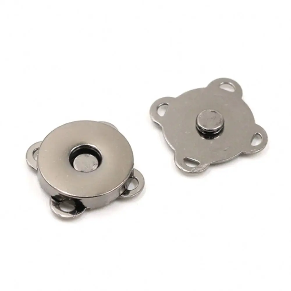 กระดุมดอกเหมยโลหะ14/18มม. 1คู่เย็บติดด้วยตัวเองกระดุมสแนปกระเป๋าสตางค์แบบไม่ดูดซับสำหรับงานฝีมือกระเป๋ารองเท้า