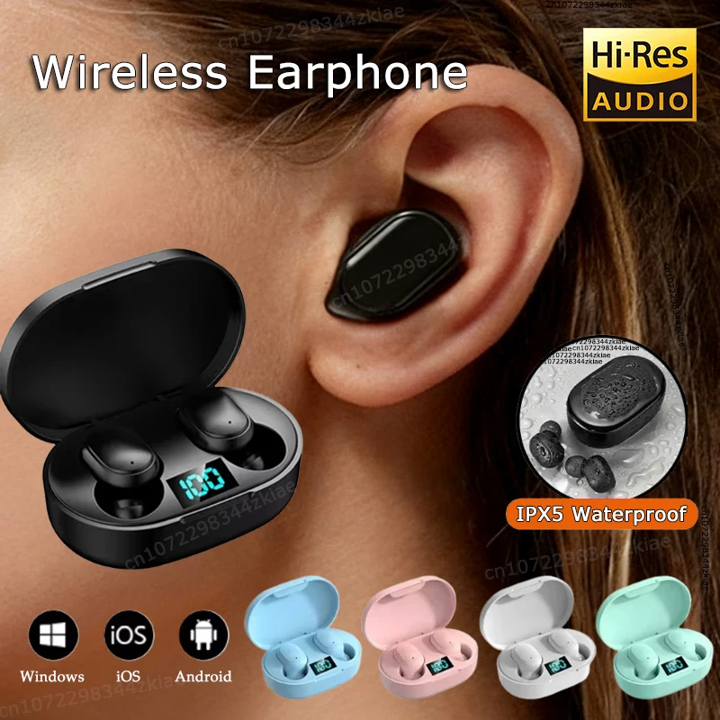 Drahtlose Bluetooth-Kopfhörer TWS Fone Bluetooth-Headset Drahtlose Ohrhörer Kopfhörer mit Geräuschunterdrückung und Mikrofon-LED-Anzeige