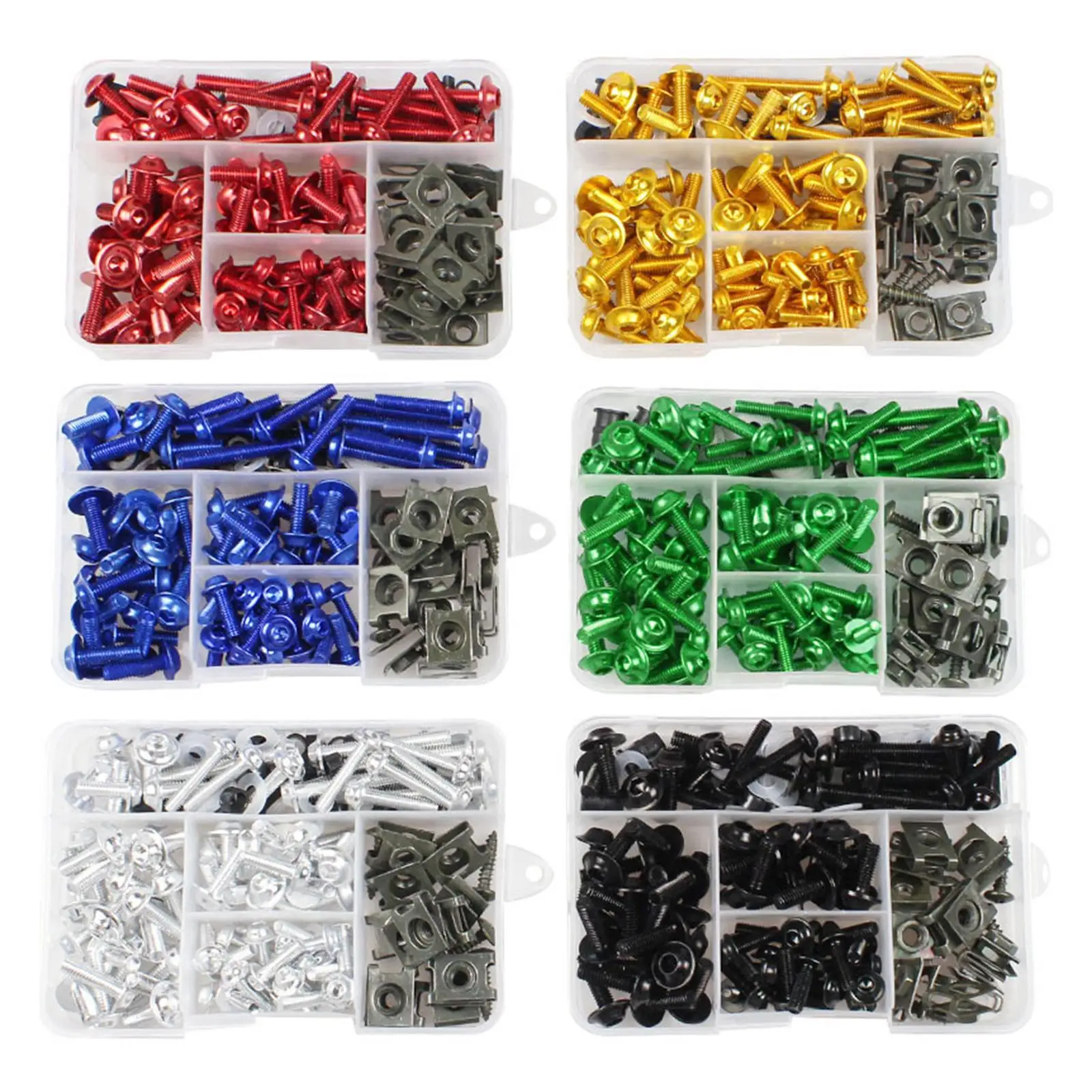 177Pcs Fairing Bolt Kit Bodywork Screws Fasteners Sports Motorcycles Kawasak for Kits Washers Nuts Screws Clips