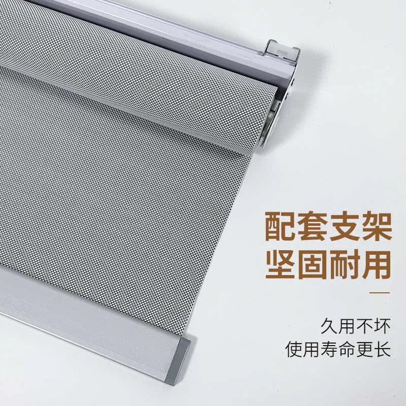 家庭用コードレス半自動ローラーブラインド防水遮光カーテンプッシュプルリフトスプリングローラーカーテン