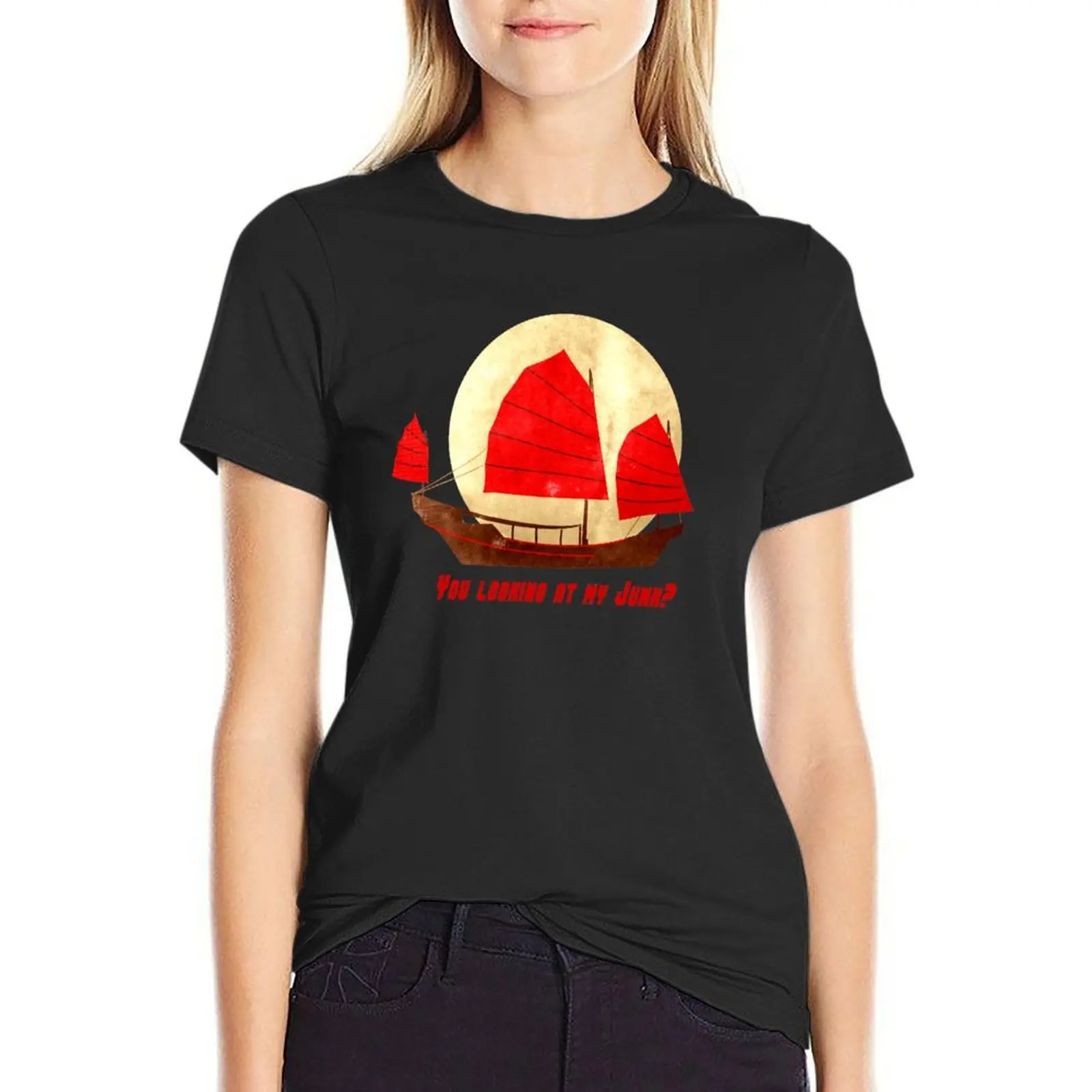 You lookin' at my Junk? T-Shirt blanks graphics vintage western t-shirt dress for Women