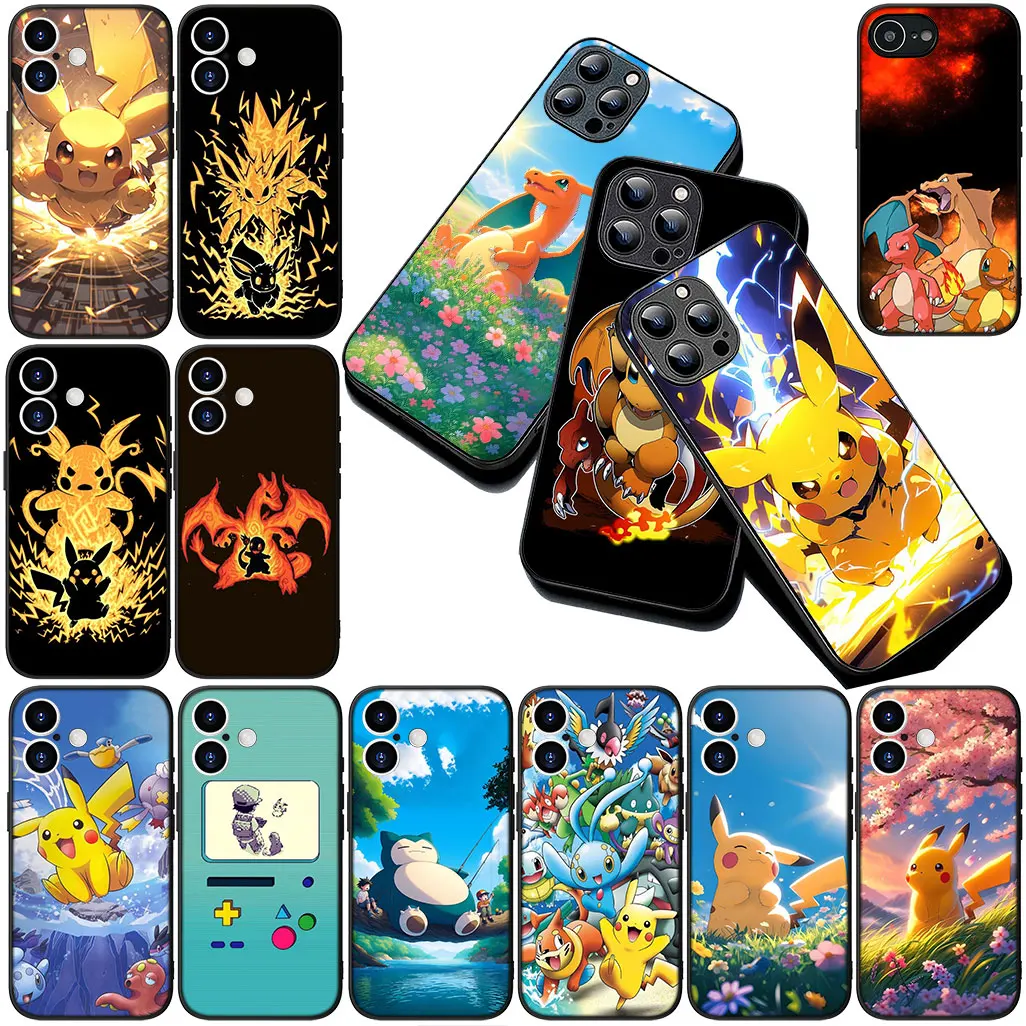 Чехол для телефона Samsung Galaxy A35 A26 A05 A06 A14 A50 A51 A53 A54 A17 A70 A07 M56 M16 M06 Charmanders P-Pikachus Mewtwos Mews