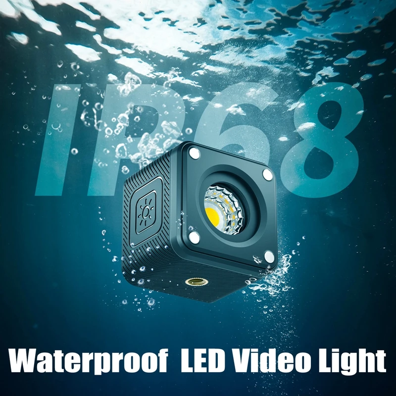 

Ulanzi Cute Lite IP68 Mini Video Light with Color Filter Honeycomb Diffuser Underwater Diving Lights for Gopro Camera