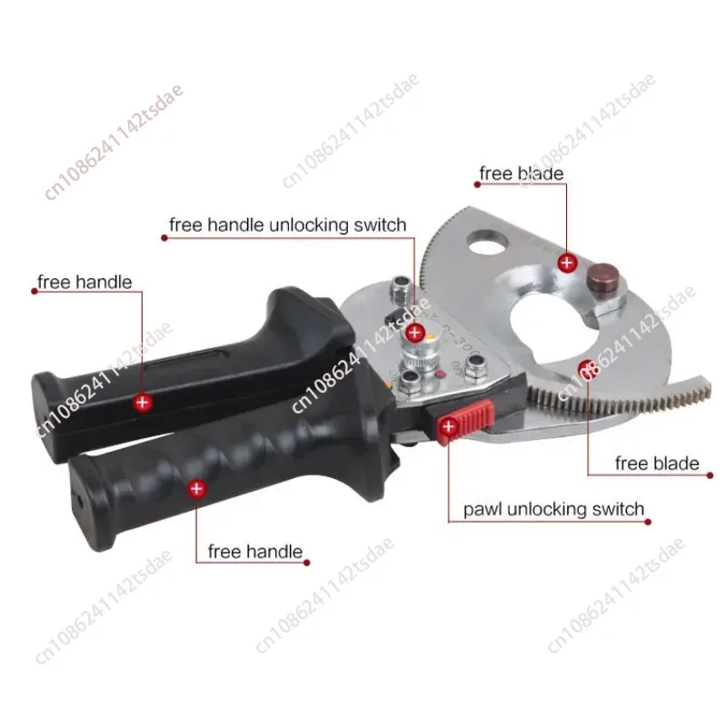 XLJ-D-300 XLJ-D-500 J30 Cu Al Cable up to 300 Sqmm Ratchet Cable Cutter