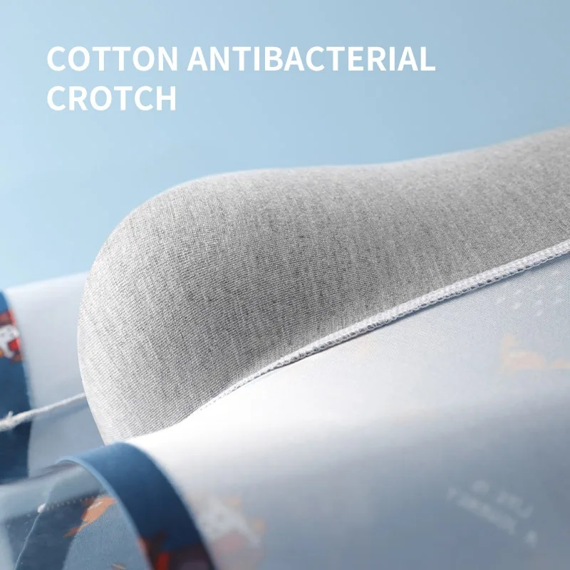 MiiOW 4 Uds Boxershorts con estampado Animal calzoncillos de algodón ropa interior Sexy para hombres Boxers pantalones cortos transpirables más Boxer bragas masculinas suaves