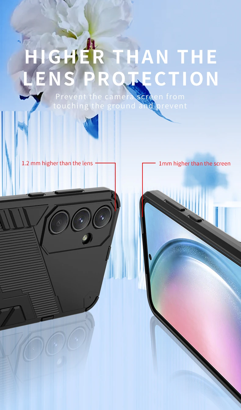 Einfarbige matte Rüstung Halterung vier Ecken stoß feste Handy hülle für Samsung S24 Ultra S21 S22 S23 Ultra Plus A55 A54 A53 A52 – Detail 7