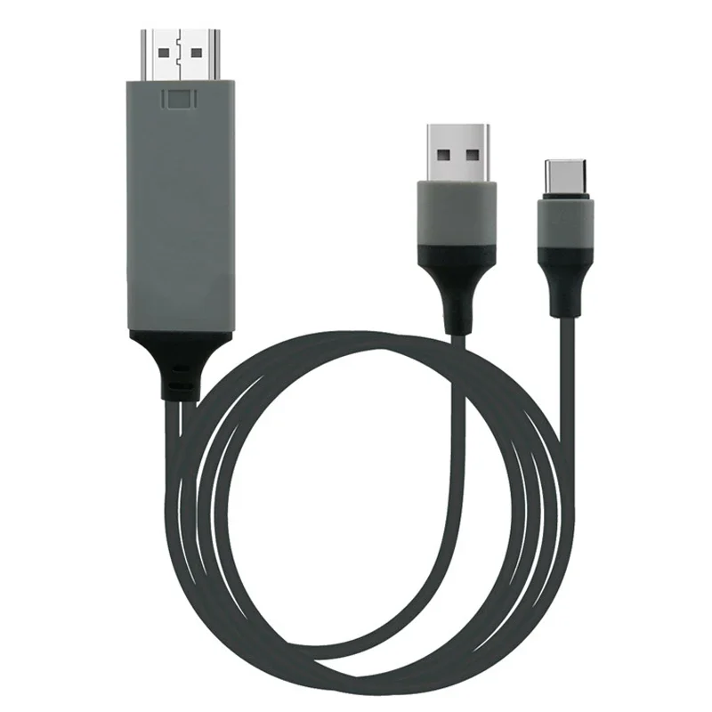2M نوع C كابل أندرويد الهاتف إلى التلفزيون محول USB C فيديو رابط لسامسونج S25 S24 نوت 20 لهواوي P50 آيفون 15 16 قطعة