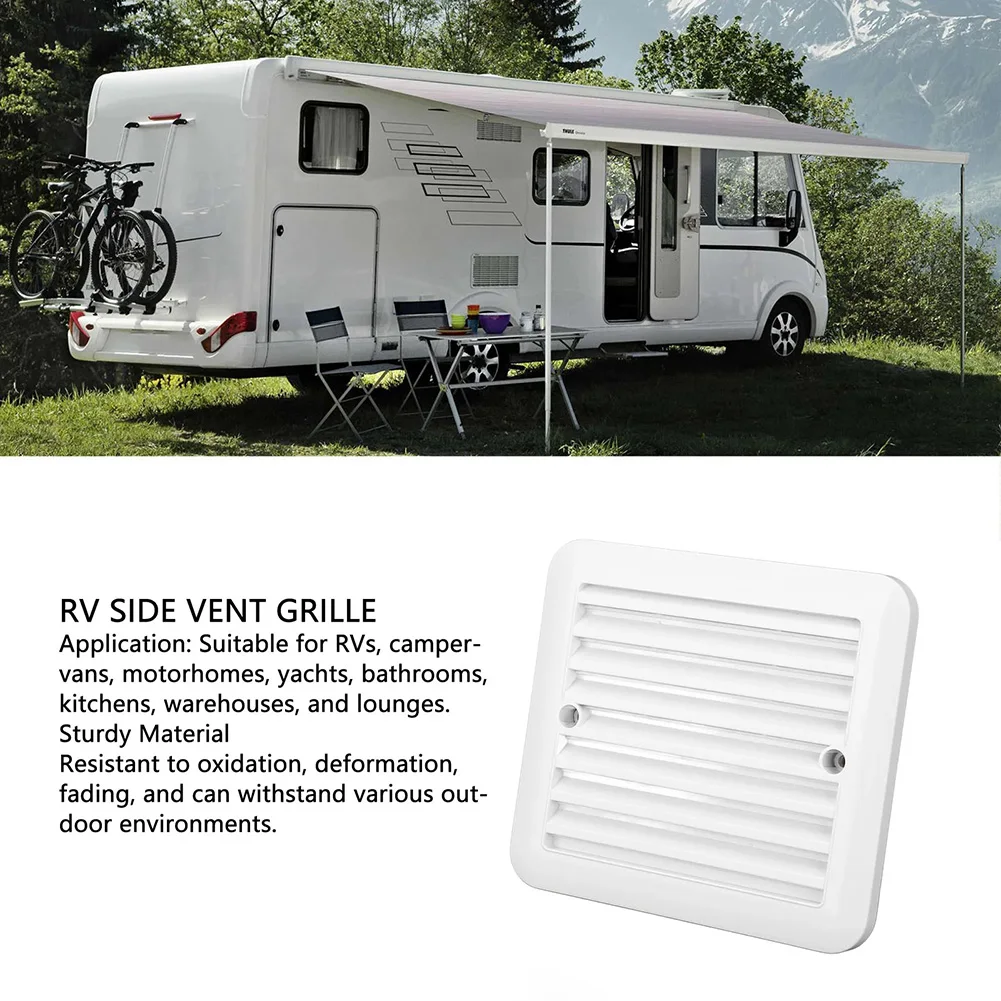 

Water Resistant RV Side Vent Grille for Campervans and Boats Offering Air Flow and Protection from Outdoor Elements