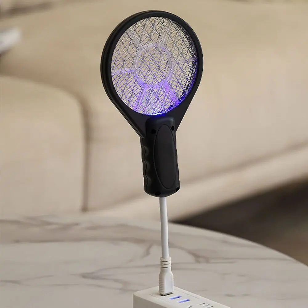 

Portable USB Mosquito Swatter Trap Mini Security Net Insect Racket Anti-fall UV Light Fly Bug Zapper Summer