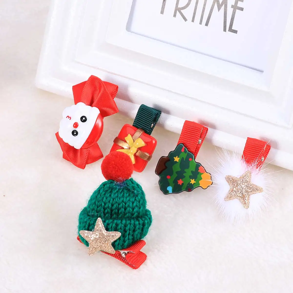 

5 Pcs Hairpin Accessories Set Clips for Christmas Party Girls Barrettes Festive with Different Patterns