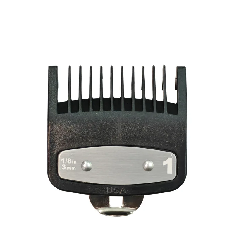 Professioneller Haarschneider-Aufsatzkamm für Wahl Trimmer – Friseur-Führungskamm Haarschneidewerkzeug Clipper-Aufsatzkämme Schwarz/Transparent – Detail 7