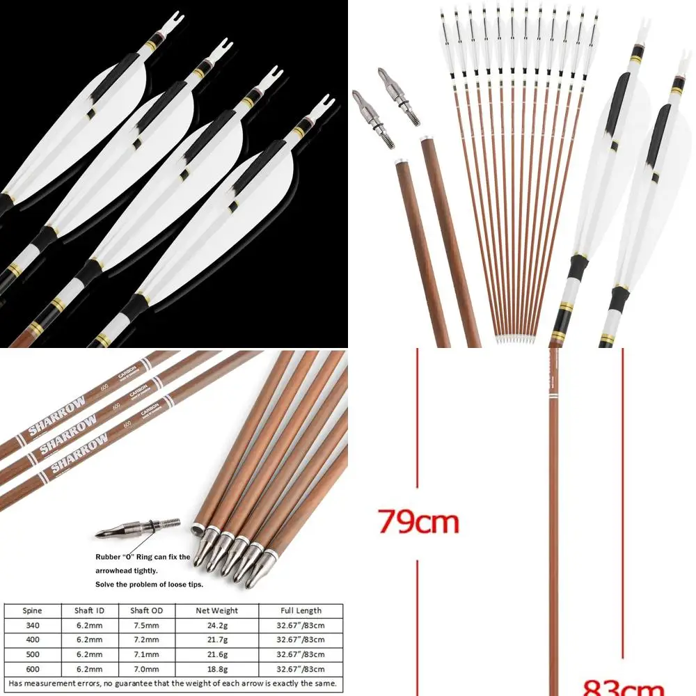 

ZSHJGJR 31 "углеродные стрелы для позвоночника 340 400 500 600, охотничьи стрелы для стрельбы из лука с съемными наконечниками из натурального пера, стрелы для нацеливания