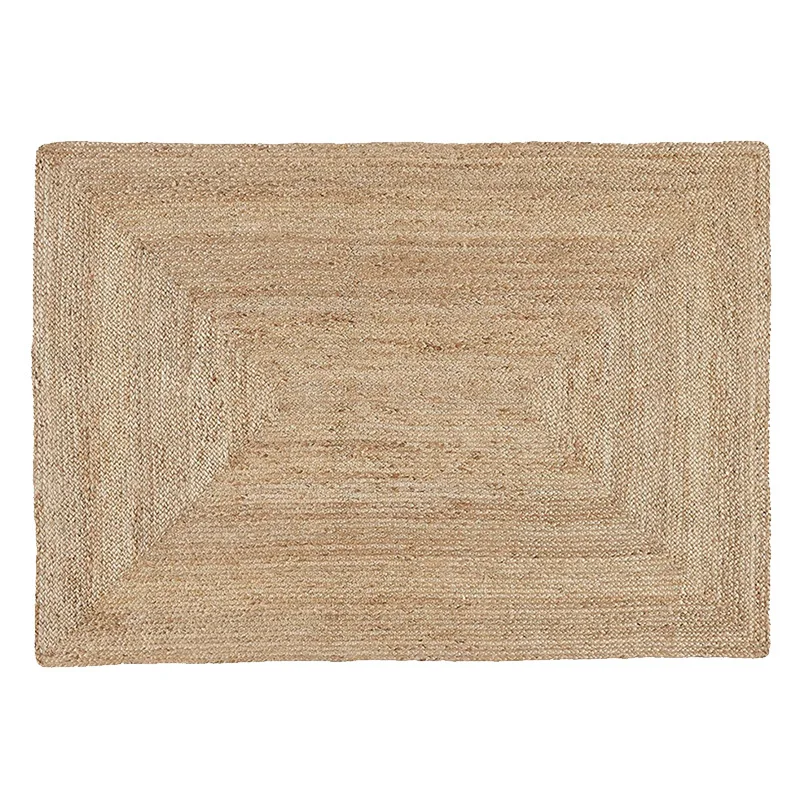 Handmade jute living room coffee table floor mat, Japanese bedroom bedside blanket, scrubbing Nordic tatami