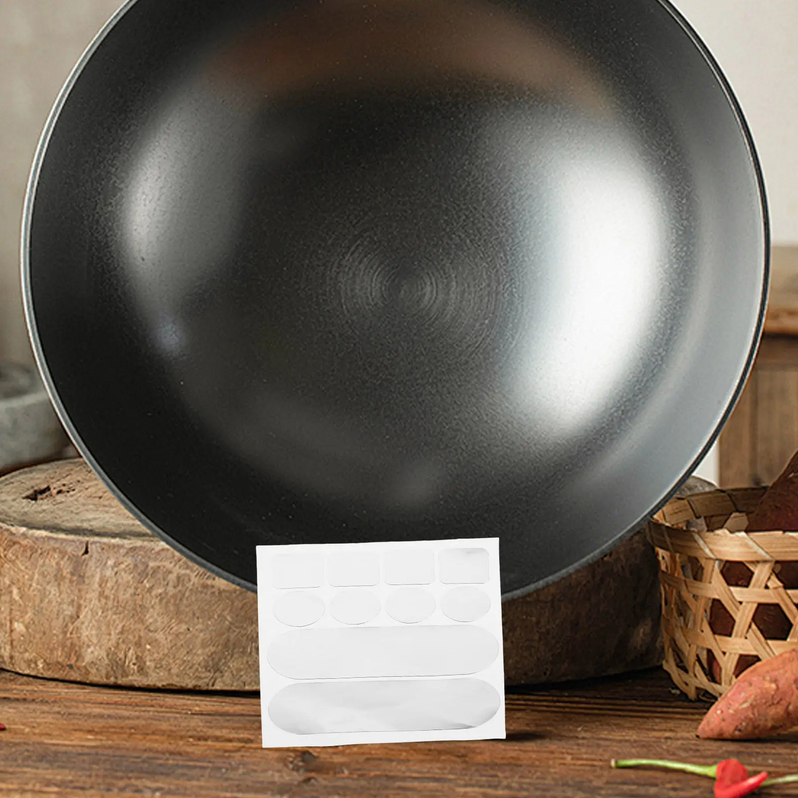 50Pcs Aluminum Pot Repair Patch High Temperature Resistant Tape for Cookware Leaks Pans Stock Pots Soup Pots Kitchen Repair Kit