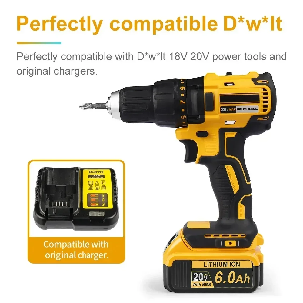 Cargador de batería de litio para Dewalt, 14,4 V, 18V, 20V, DCB203 DC B204 DCB205 DCB206 DCB118 DCB1418 DCB140 DCB183 DCB200