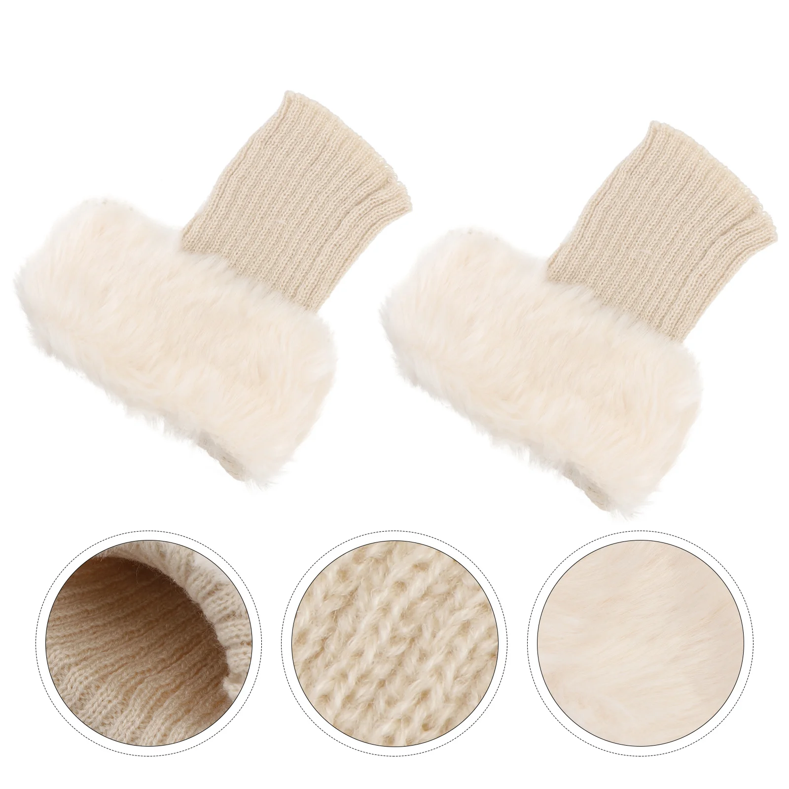 1 par curto quente polainas de fibra acrílica botas capa feminina meias de inverno tempo frio em camadas bota capa quente mantendo meias