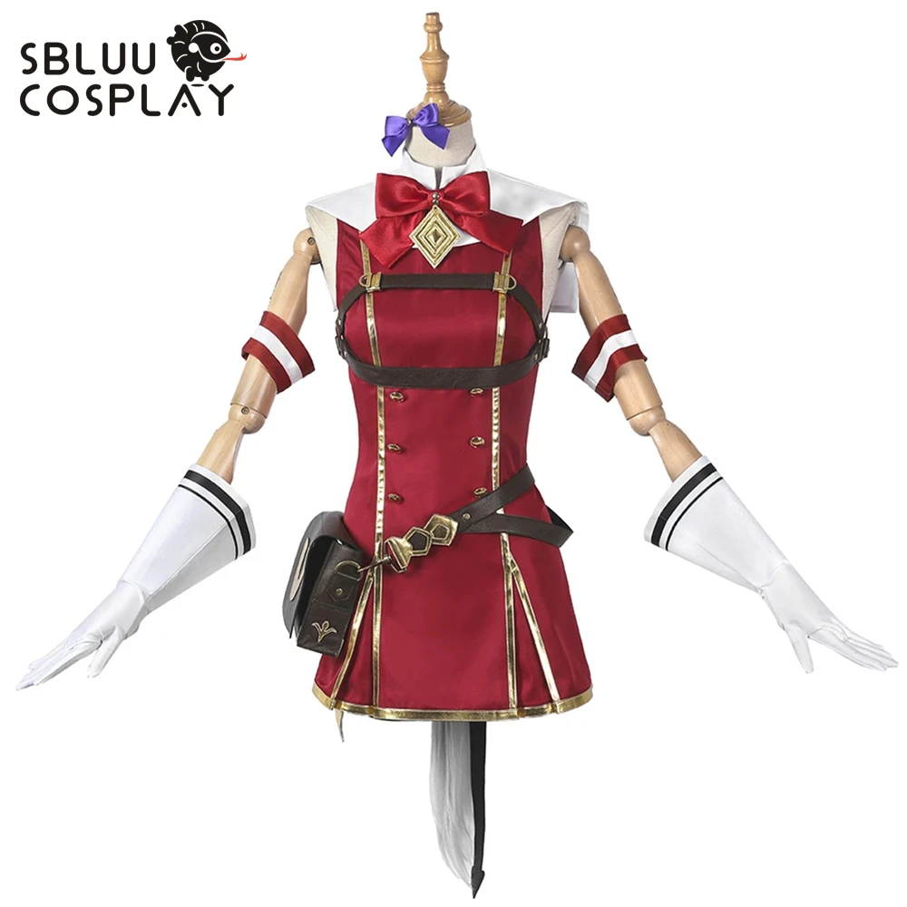 

Костюм для косплея SBluuCosplay UMPD Gold Ship, красное платье, наряд на Хэллоуин, изготовленный на заказ