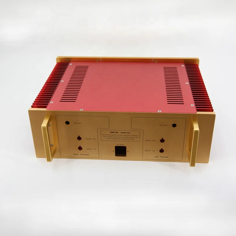 

BRZHIFI Vintage DAXIAO Waterproof Shockproof Series Aluminum Enclosure Case For Hifi Audio Power Amplifier Chassis With Radiator