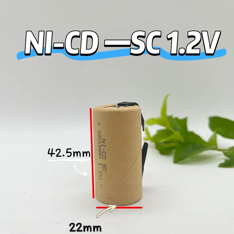 Dobíjecí baterie 2800mAh SC NiCd pro elektrické nářadí Bosch, Hitachi a DeWalt, baterie pro šroubováky, 1,2 V, vysoká kvalita - náhled 5