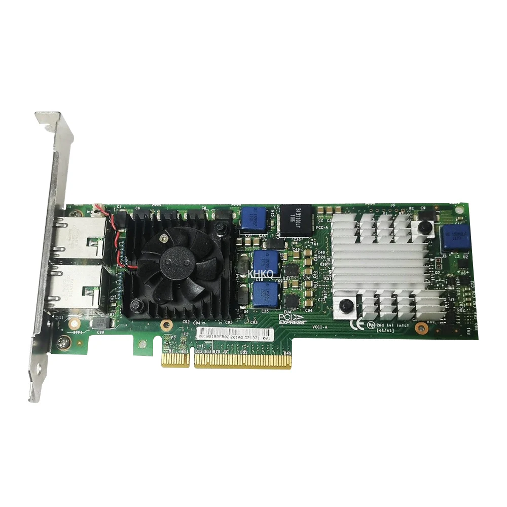 Original Dual Port 10GbE 10Gb X520-T2 Ethernet PCI-E Network Adapter 0JM42W Ethernet Converged Server Network Card JM42W