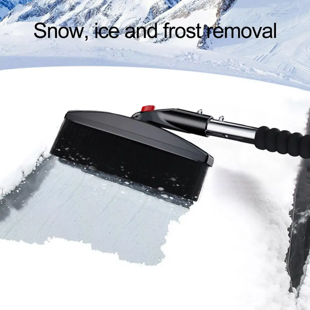 1 Set Practical Snow Brush Telescopic Adjustment Ice Scraper Labor-saving Winter Snowy Weather Defrosting Scraper  Easy Removal