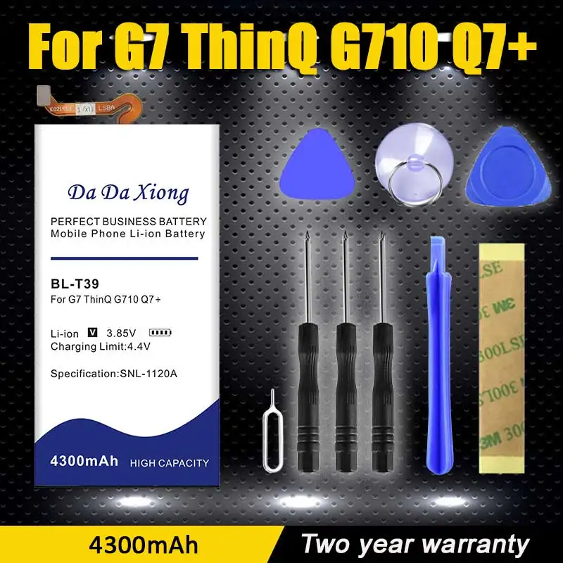 DaDaXiong  New 4300mAh BL-T39 Battery for For LG G7 G7+ G7ThinQ LM G710 Q7+ LMQ610 Send Accompanying Tool