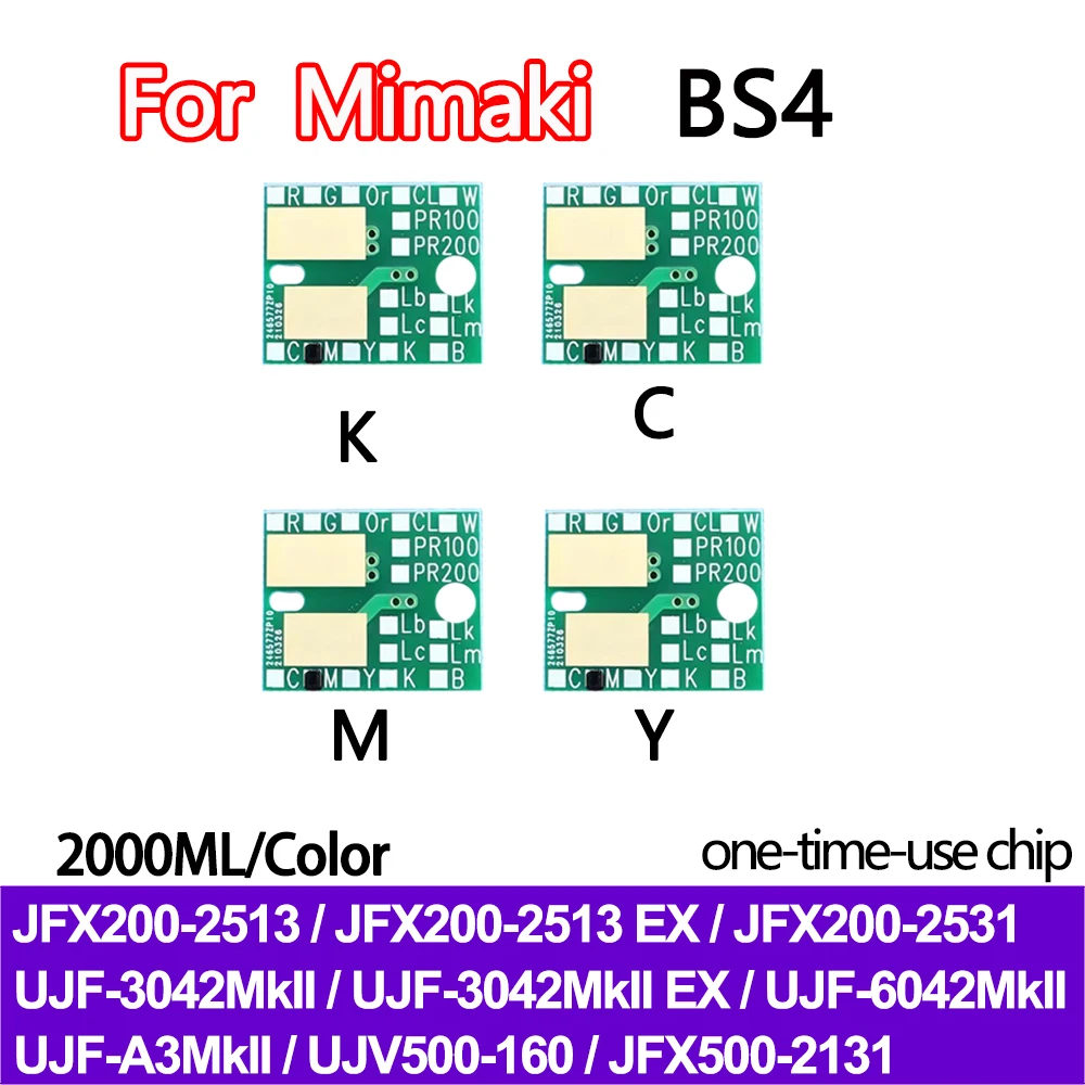 2000ML BS4 Ink Bottle disposable Chip for Mimaki  JFX200 JFX500 UJF-3042 UJF-6042  UJF-A3 UJF-3042MkII UJF-6042MkII UJV500-160