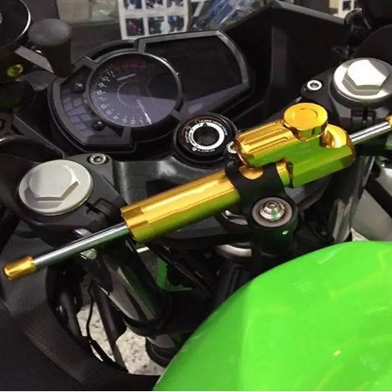 M76E 160–280 mm Motorrad-Lenkungsdämpfer mit Aluminiumgehäuse, eloxierter Oberfläche und Montageteilen für den Werkstattservice – Detail 5