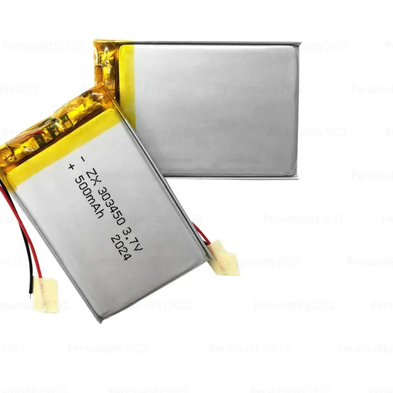 303450 Battery 500mAh Polymer Lithium Ion Batteries  3.7V 033450 LiPo for DVD Drive Recorder GPD Monitor Rechargeable Li Po Cell