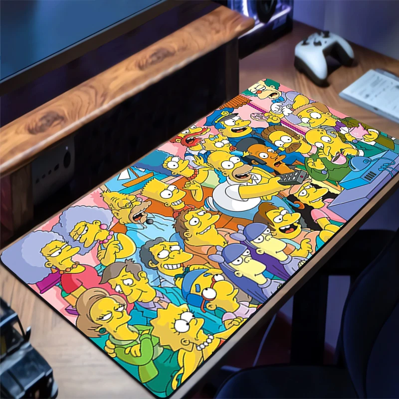 لوحة الماوس تصميم غير قابل للانزلاق S-simpson حصيرة مكتبية ملحقات الألعاب المحمولة حواف مخيطة للمنزل ولعبة للوحة ماوس الألعاب #3