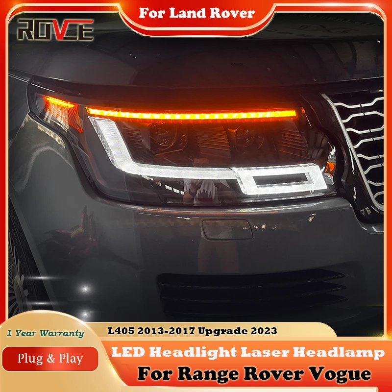 ROVCE Car LED Headlight Head Lamp For Land Rover Range Rover Vogue L405 2013-2017 Upgrade 2023 New Style LED Glare High Beam