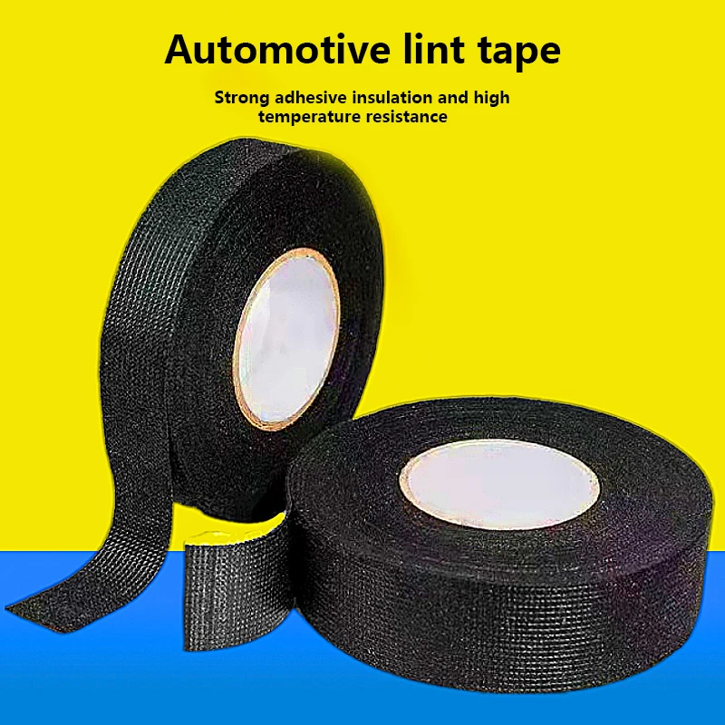 Black Automotive Polyester Wire Harness Velvet Tape Electrician's Hand Torn Wear-Resistant and Anti-Static Fabric Base Tape