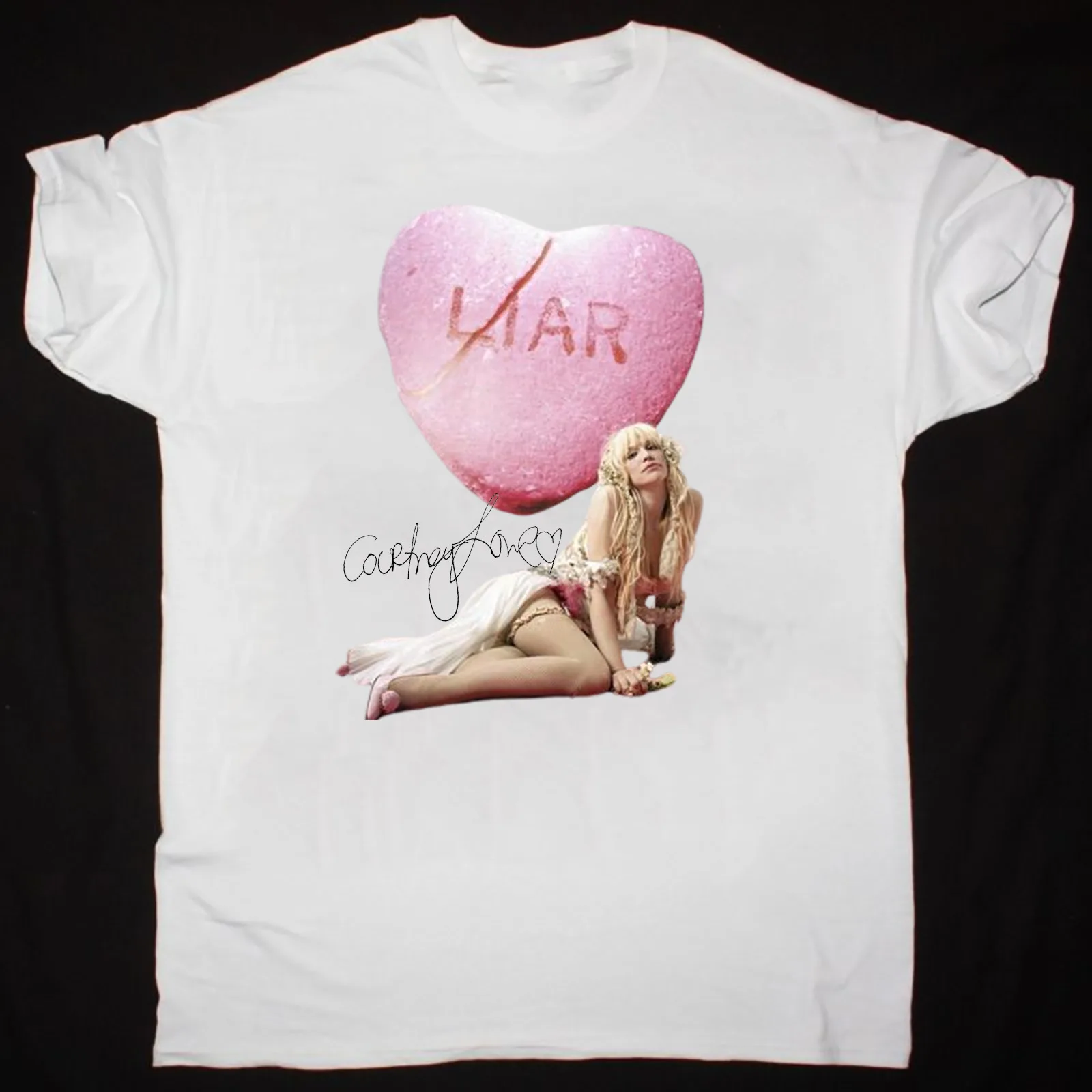 Courtney Love White T-Shirt Cotton S-5XL For Men Women Gift