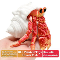 Articulated Hermit Crab 3D Printed Model Movable Joints Cool Desktop Creative Ornament Fun Home Room Decoration Crafts Artwork